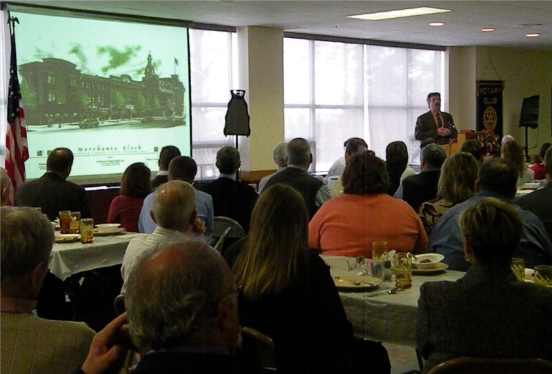 021411 Rotary members get a glimpse at the future of Merchants Block