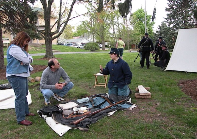 050211 Civil War reenactors muster on Historical Society grounds