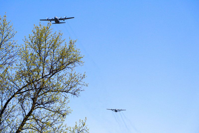 910th Airlift Wing salutes health care workers with flyover