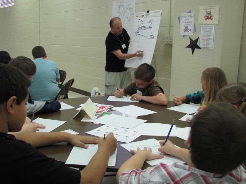Authors of tomorrow use emerging technology to compose and illustrate books at the annual Young Authors Conference, sponsored by the Educational Service Center of East Central Ohio