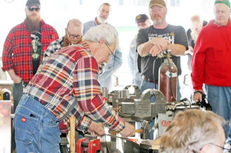 Blacksmiths convene in Winesburg for a date with the anvil