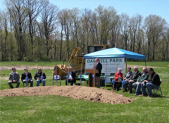 Breaking ground on Oak Hill Park