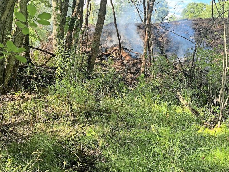 Burning mulch pile draws report to township trustees