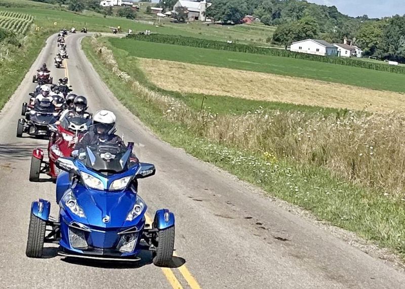 Can-Am Spyder Ryders travel Holmes County