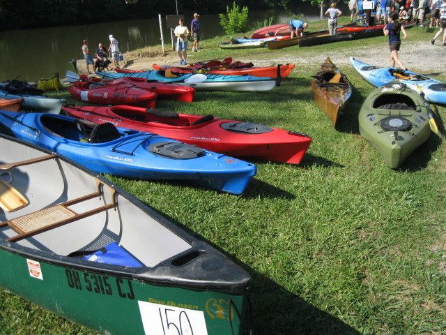 Canoe and kayak paddlers race to promote sport and river