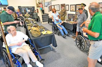 Care center residents visit the Long Military Museum