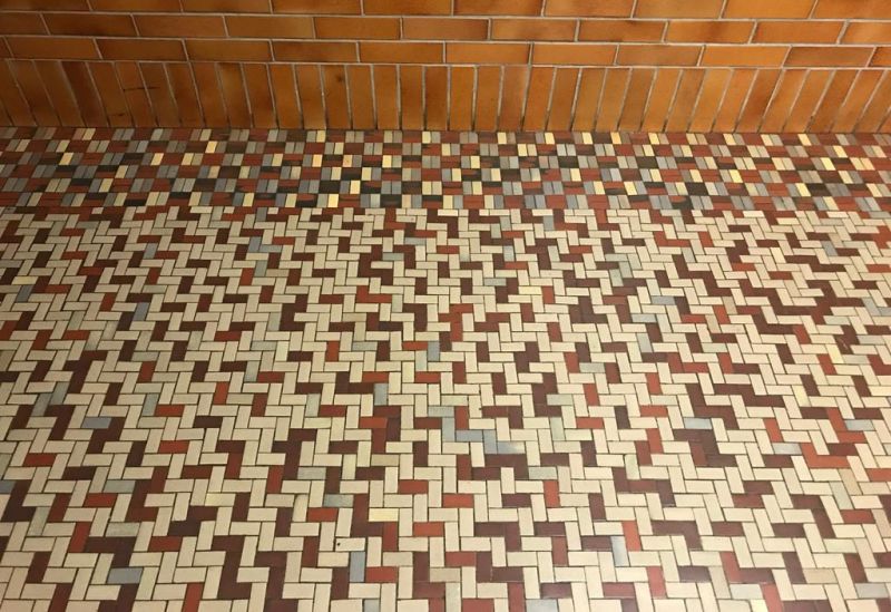 Clark Elementary tile floor topic at auction