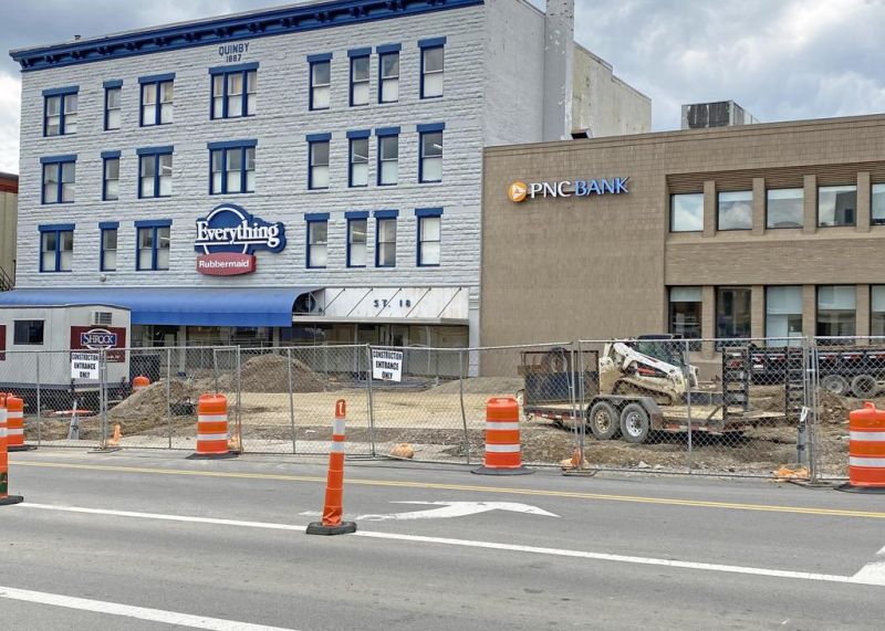 Downtown Wooster square construction continues