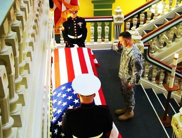 Fallen Marine Lance Cpl. Clore lay in state in the 'People's House' as his sacrifice is honored