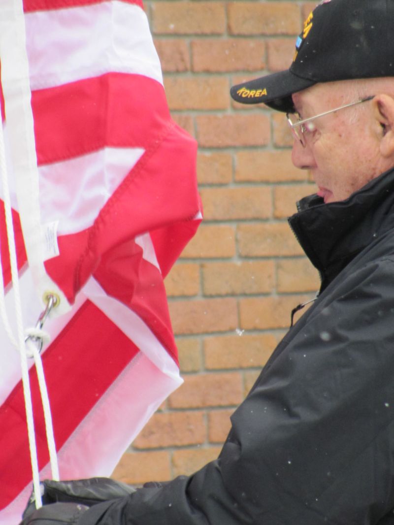 Flagpole erected to honor veterans and current military personnel