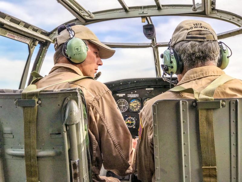 Flying into the past in a restored warbird