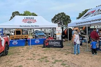 Gradall equipment on display at fair