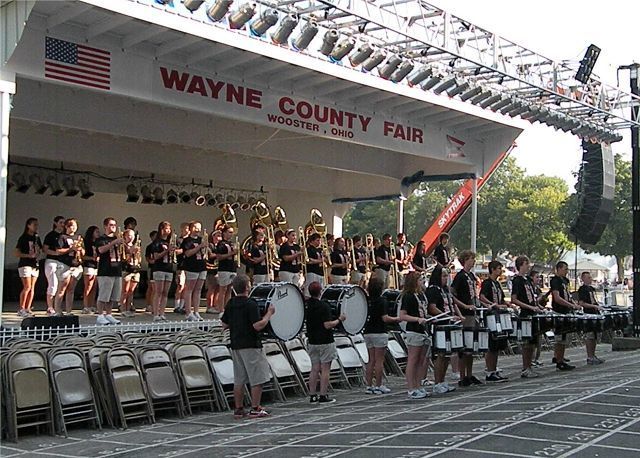 High school marching bands featured at fair