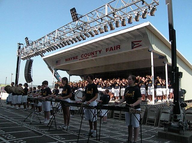 High school marching bands featured at fair