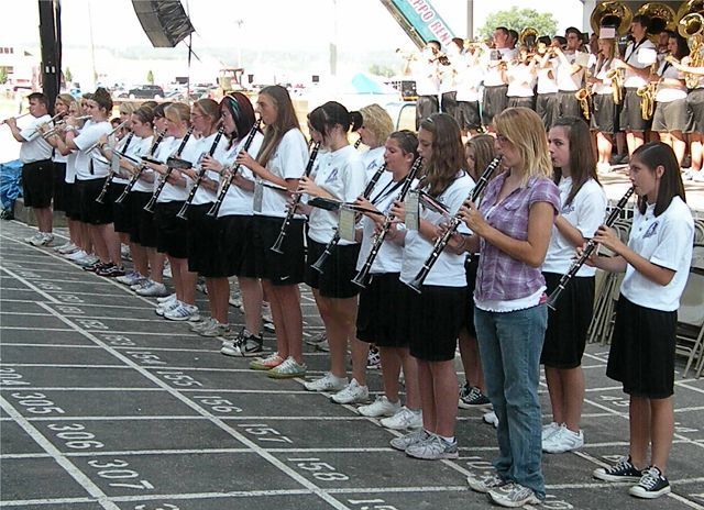 High school marching bands featured at fair