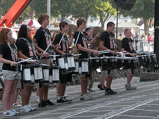 High school marching bands featured at fair