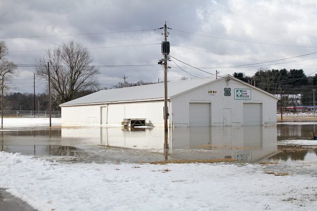 Holmes County Fairgrounds soggy with melted snow
