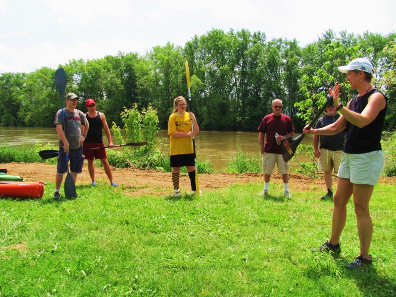 Kayak and canoe champion Mary Jo Monte shares her love of the sport at Tuscarawas River clinic