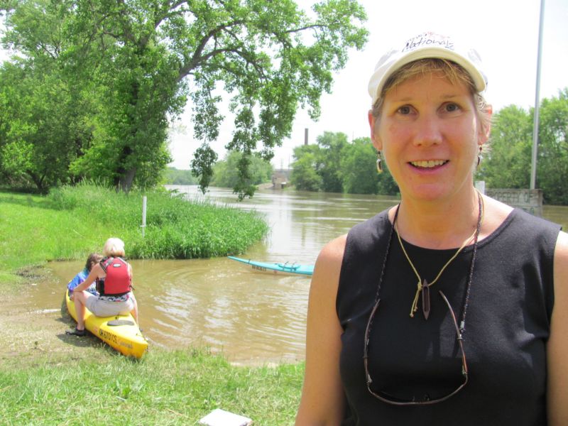 Kayak and canoe champion Mary Jo Monte shares her love of the sport at Tuscarawas River clinic