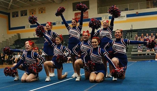 Lady Knights bring it on at OCC cheerleading competition
