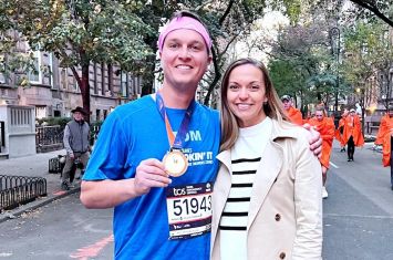 Local man runs NYC Marathon for charity, does gender reveal mid-race