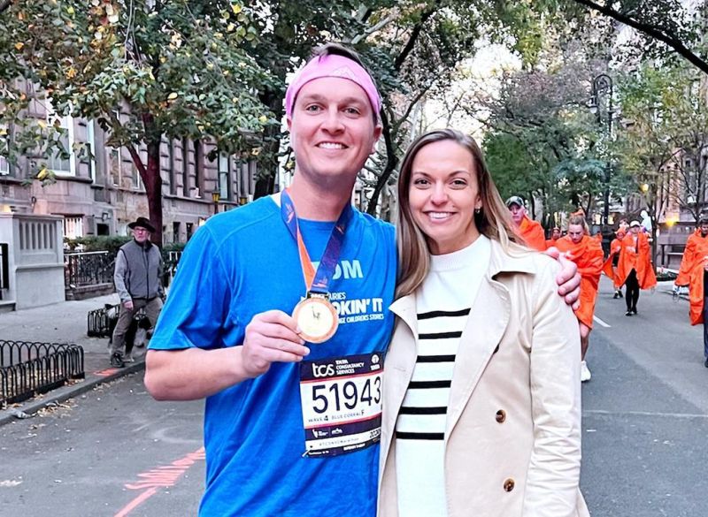 Local man runs NYC Marathon for charity, does gender reveal mid-race