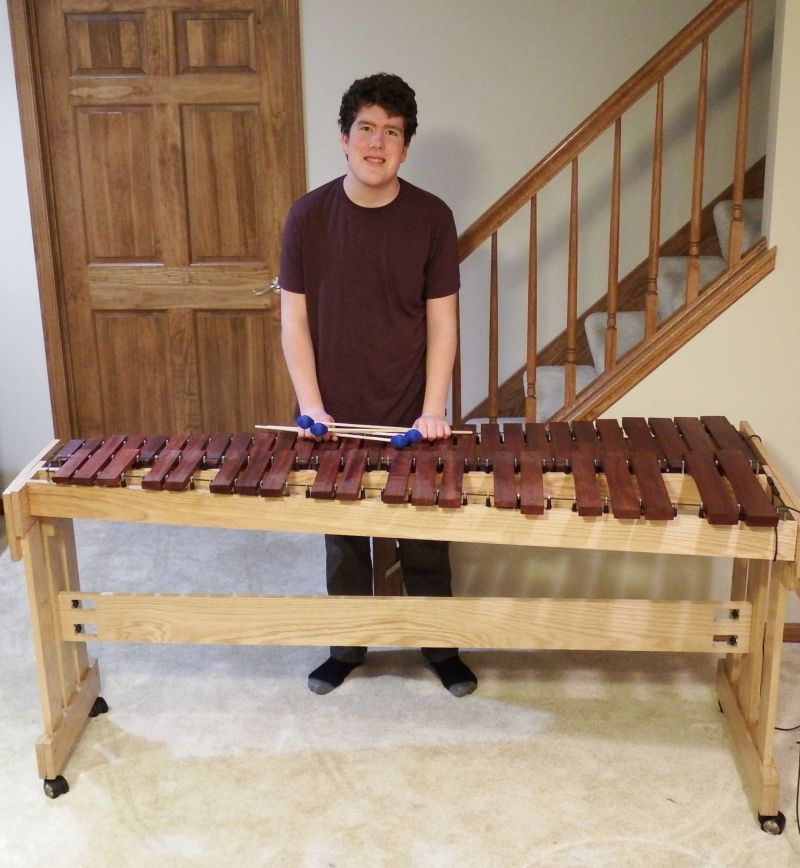 Local teen builds his own marimba