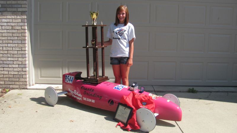 Local teen Meghan Frantz wins the All-American Soap Box Derby and is named World Champion