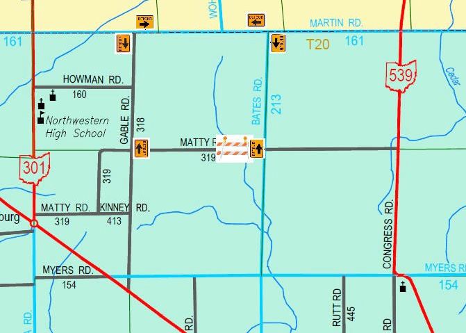 Matty Rd. closing for 3 days