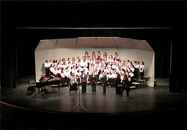 Members of the Childrens Chorus lift their voices in song