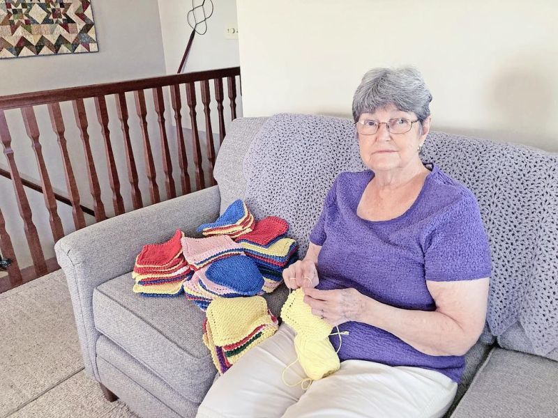 Millersburg resident knits tons of dishcloths for charity