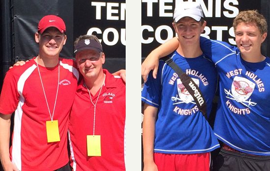 Mullet and Meyer brothers fall in first match at State tennis tournament