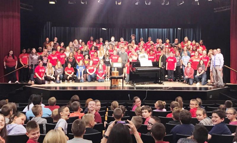 Music unites 2 different cultures as Akron East visits Hiland High