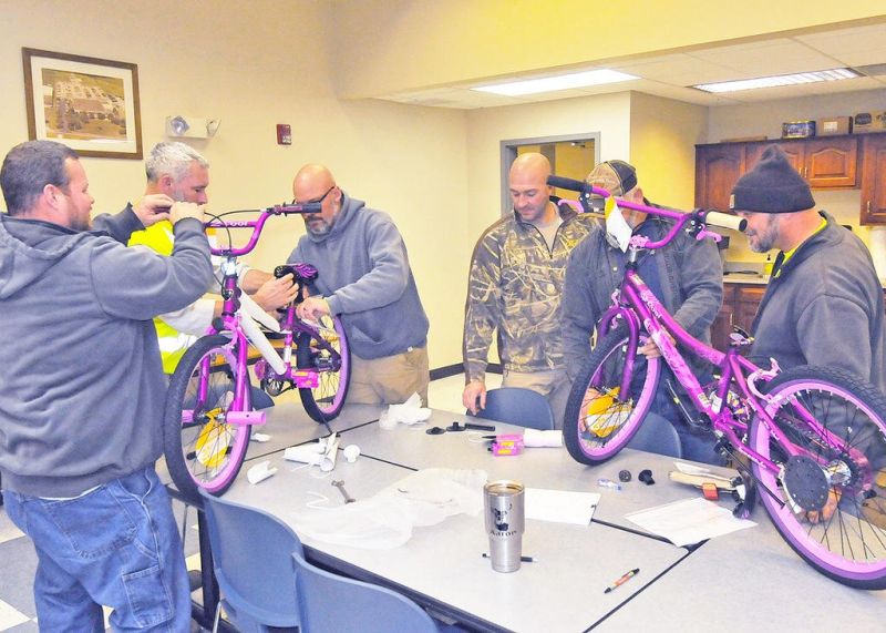 Wayne Engineer’s Office employees help build bikes for kids