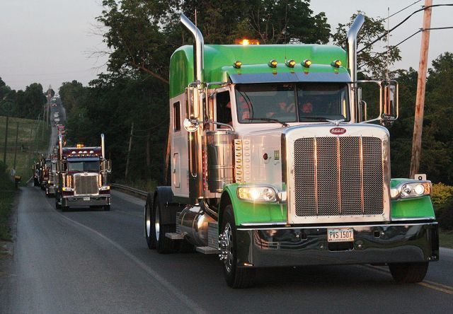 Night lights Transport for Christ truck show lights up the night in Amish Country