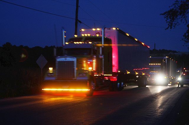 Night lights Transport for Christ truck show lights up the night in Amish Country