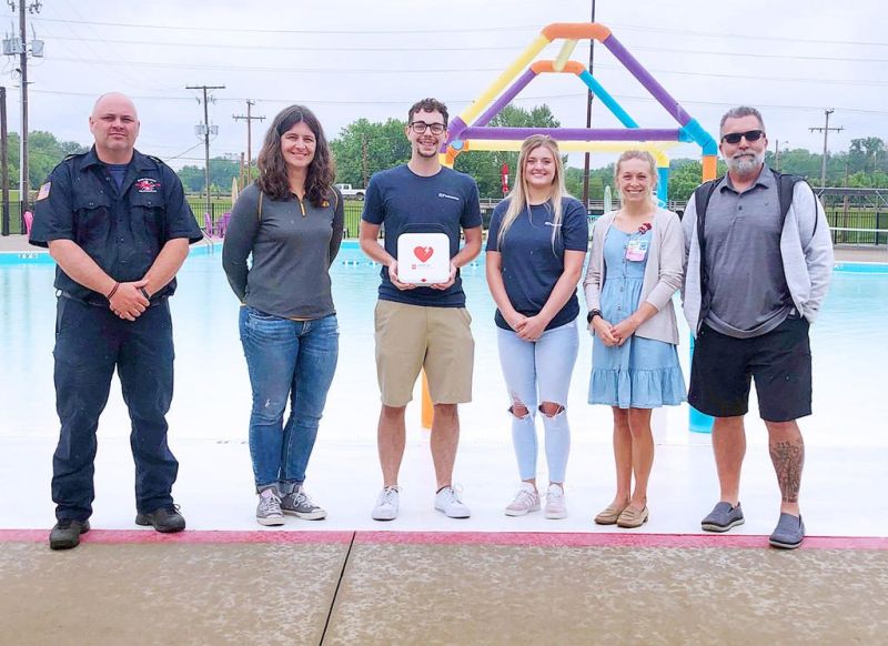 Pomerene Hospital donates AED to Crissey pool