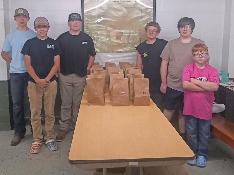 Shooting club packs goodies for veterans