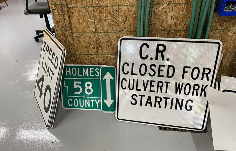 Holmes County now making own road signs