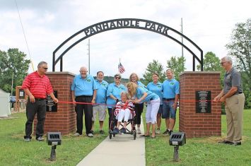 Special guest cuts ribbon at Panhandle Park dedication