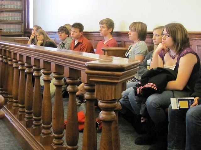 Students get first hand look at the Common Pleas Court legal system during Law Day courtroom experience