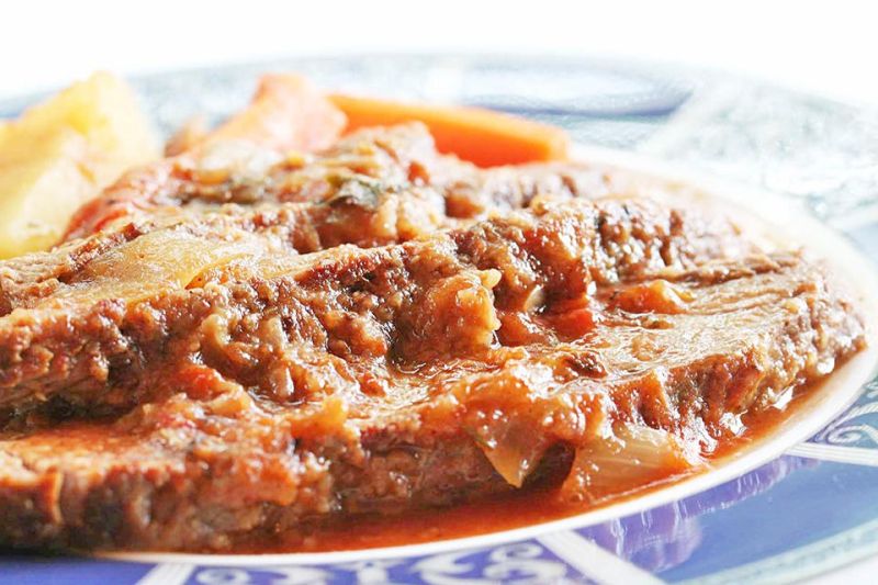 Swiss steak dinner