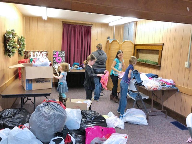 The Killbuck Girl Scouts Troop 777 warms up the season for area families through their winter drive
