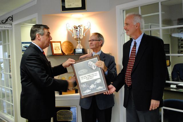 Village Motors receives 25-year anniversary award from Ford