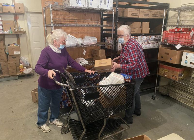 Volunteers at pantries provide food and hope