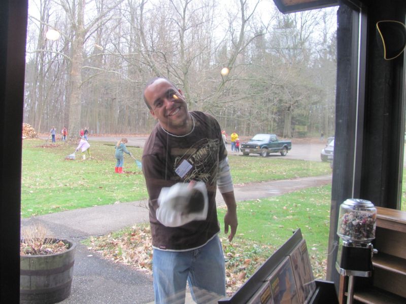 Volunteers give a Saturday morning to prep Schoenbrunn Village for 2011 season